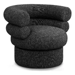 Meridian Furniture Valentina Black Linen Textured Fabric Accent Swivel Chair New. Price: $516.28.