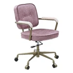 Acme Siecross Office Chair With Wooden Arm Pink Top Grain Leather New. Price: $604.48.