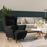 Armchair Black Velvet (100% Polyester), Plywood Standard New. Price: $352.88.