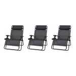 Four Seasons Courtyard Sunny Isles Xl Steel Zero Gravity Chair, Black (3 Pack) New. Price: $109.99.