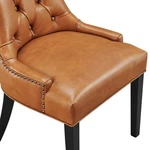 Modway Regent Solid Wood And Tufted Vegan Leather Dining Chair Tan New. Price: $165.52.
