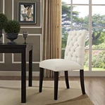 Modway Upholstered Fabric Button Tufted Parsons Dining Chair Beige New. Price: $114.25.