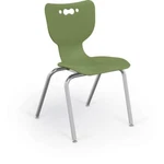 Mooreco Hierarchy 18" Plastic & Chrome School Chair With 4 Legs In Green New. Price: $184.82.