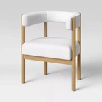 Kenova Upholstered Dining Chair With Wood Dowel Legs Cream - Threshold Open. Price: $139.99.