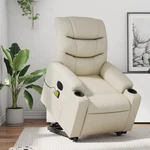 Electric Stand Up Massage Recliner Chair Cream Faux Leather New. Price: $533.51.