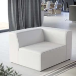 Modway Mingle Vegan Leather Sectional Sofa Right-arm Chair White New. Price: $654.00.