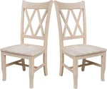 Ic Internatal Concepts, Set Of 2 Double X-ba Dining Chairs, Arml, New. Price: $255.12.