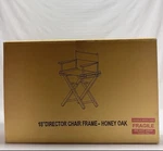 18IN Director Chair Honey Oak Solid Wood Folding Frame Casual Home Seat Open. Price: $24.60.