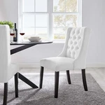 Modway Tufted Upholstered Fabric Parsons Dining Chair White New. Price: $163.00.