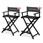 Byootique 28" Height Tall Director Chair Folding Artist Makeup Salon Pack New. Price: $269.90.