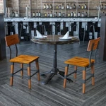 Flash Industrial Wood Dining Chair, 2 Pack, Rustic Antique Walnut New. Price: $359.99.