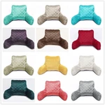 Velvet Backrest Pillow With Arms Soft Plush Reading Support Cushion For Bed New. Price: $33.29.