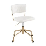 Lumisource Task Chair In Gold Metal/cream Velvet Oc-taniaauvcr New. Price: $200.00.