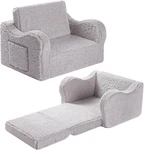 Kids Sofa, 2-IN-1 Flip-out Foam Couch With Soft Sherpa Cover, Cozy Play Lounge New. Price: $85.99.