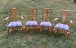 (4) Vintage Ethan Allen Circa 1776 Maple Dining (incl. 2 Arm Chairs) Used. Price: $700.00.