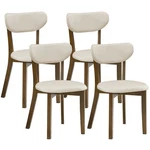 Upholstered Dining Chairs Set Of 4 W/ Solid Rubber Wood Frame, Curved Backrest New. Price: $209.99.
