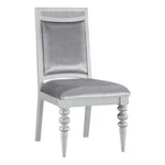 Acme Maverick Fabric Upholstered Side Chair Platinum Gray Set Of 2 New. Price: $355.99.