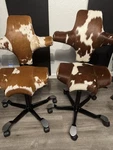 Hag Capisco Adjustable Sit To Stand Desk Chair Hair-on Cowhide Leather Genuine Used. Price: $975.00.