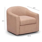 Pemberly Row Contemporary Accent Blush Basketweave Swivel Chair New. Price: $405.17.