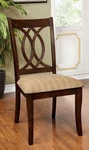 Classic Transitional Dining Chairs Brown Cherry Solid Wood Padded Fabric Seat New. Price: $409.08.