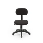 Hodedah Task Chair Black Fabric Swivel Seat Wheels Height Adjustable Armless New. Price: $64.50.