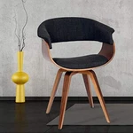 Armen Living Summer Chair Charcoal Fabric And Walnut Wood Finish, 31" X 25" New. Price: $409.99.