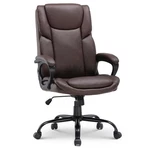 Furniture Executive Ergonomic High Back Leather Home Office Desk Chair, Brown New. Price: $138.00.