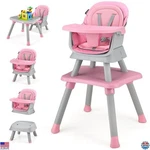 Kotek 8-IN-1 Convertible Baby Highchair, Booster Seat, Tray, Pink New. Price: $174.98.