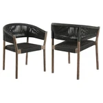 Armen Living Doris 18" In-outdoor Fabric Dining Chair Charcoal (set Of 2) New. Price: $650.04.