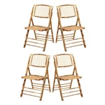 4 Pack Real Bamboo Folding Chairs By Chivari New. Price: $259.99.