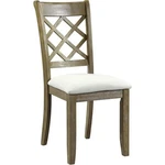 Acme Karsen Wooden Upholstered Side Chair Beige Linen And Rustic Oak New. Price: $312.33.