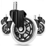Office Chair Caster Wheels, Set 5, 3 Inch Heavy-duty Replacement Rubber New. Price: $28.31.