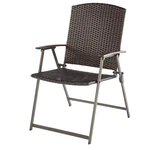 Stylewell Folding Patio Dining Chair Outdoor Steel Faux Wicker Armrest Taupe New. Price: $60.57.