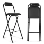 1 Pcs Folding Bar Stool With Backrest, Tall Foldable Chair Portable Hig... New. Price: $115.81.