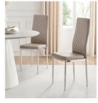Goplus Costway Contemporary Leather Dining Side Chairs - Brown, Pack Of 4 New. Price: $235.99.