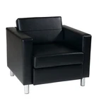 Osp Home Furnishings Pacific With Padded Box Spring Armchair, Black New. Price: $168.77.