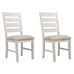 Ashley Skempton Polyester Upholstered Dining Chair Grayish Whitewash New. Price: $303.94.