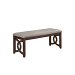 Furniture Gia 46" Solid Wood And Polyester Bench In Brown Cherry New. Price: $137.00.
