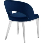 Meridian Furniture Roberto 19"H Velvet Dining Chair Navy New. Price: $179.22.