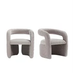 Manhattan Comfort Corvette Dining Chairs With Solid Wood Base Dove - Set Of 2 New. Price: $938.03.