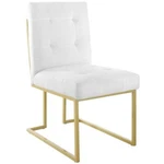 Modway Privy 18.5" Stainless Steel Polyester Dining Accent Chair Gold/white New. Price: $162.99.