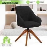 Black Swivel Accent Modern Home Office Upholstered Armchair Base&wood Legs New. Price: $61.74.