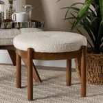 Baxton Studio Iliana Cream Tufted Fabric Ottoman Footstool New. Price: $117.00.