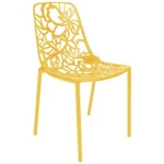 Leisuremod Devon Modern Indoor Outdoor Aluminum Dining Chair Yellow New. Price: $280.77.