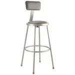 National Public Seating 6430B Round Stool With Backrest, Height 30"GRAY New. Price: $125.71.