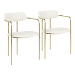 Lumisource Chair, Gold Metal And Cream Velvet, Set Of CH-DEMIAUVCR2 New. Price: $350.00.