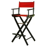 Casual Home 30" Director's Chair Black Frame-with Red Canvas, Bar Height New. Price: $179.54.