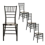 Foh 4PCS Modern Pp Ghost Dining Chairs, Chiavari For Wedding Party New. Price: $240.39.
