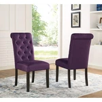 Roundhill Furniture Leviton Solid Wood Tufted Parsons Dining Chairs, Set Of 2... New. Price: $180.90.
