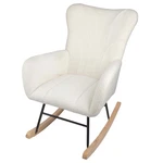 Rocking Chair Teddy Fabric Upholstered Ergonomic Modern Rocker New. Price: $159.99.